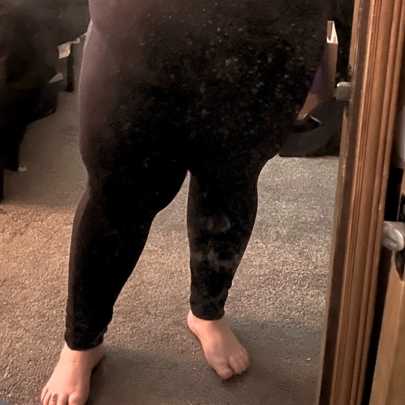 Torrid 3X Plus Size leggings with mesh stripe down side - Picture 2 of 6